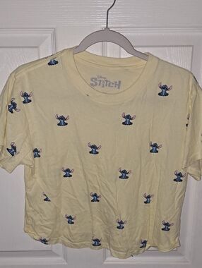 Disney Yellow Stitch Allover Print Tee